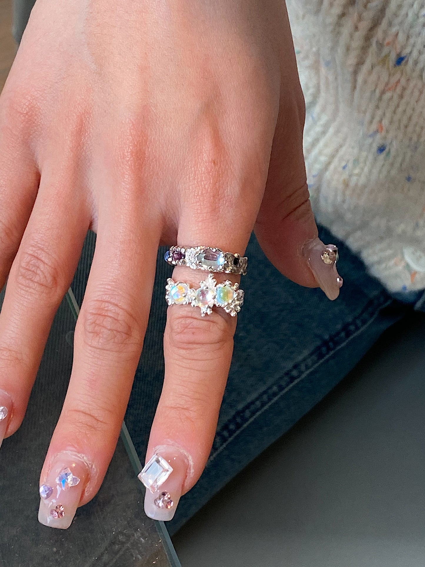 “Crown" Sunstone Ring